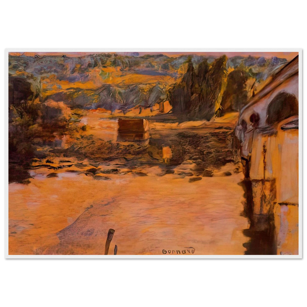 The Pont de Vernon Framed Poster | Pierre Bonnard Framed Prints Wall Art | Pierre Bonnard Shop
