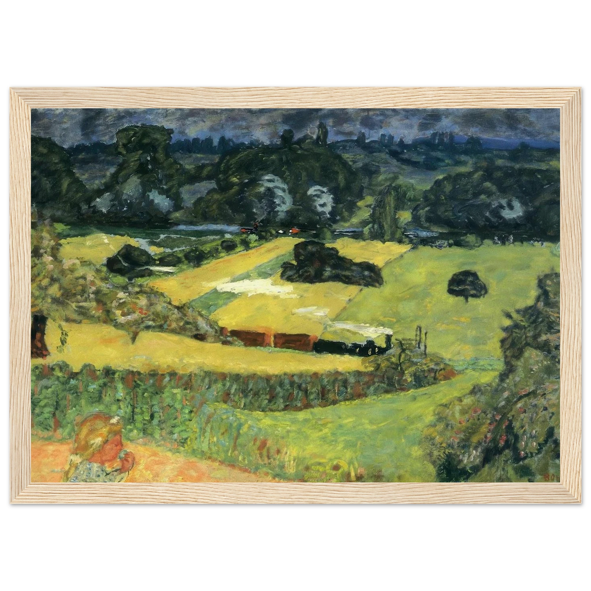 Landscape with freight train Framed Poster | Pierre Bonnard Framed Prints Wall Art | Pierre Bonnard Shop