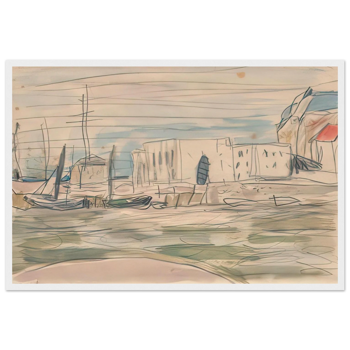 The Docks at Deauville Framed Poster | Pierre Bonnard Framed Prints Wall Art | Pierre Bonnard Shop
