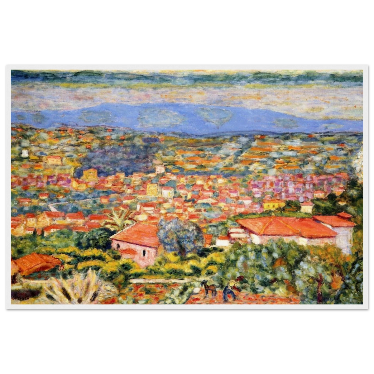 View of Le Cannet, Roofs Framed Poster | Pierre Bonnard Framed Prints Wall Art | Pierre Bonnard Shop