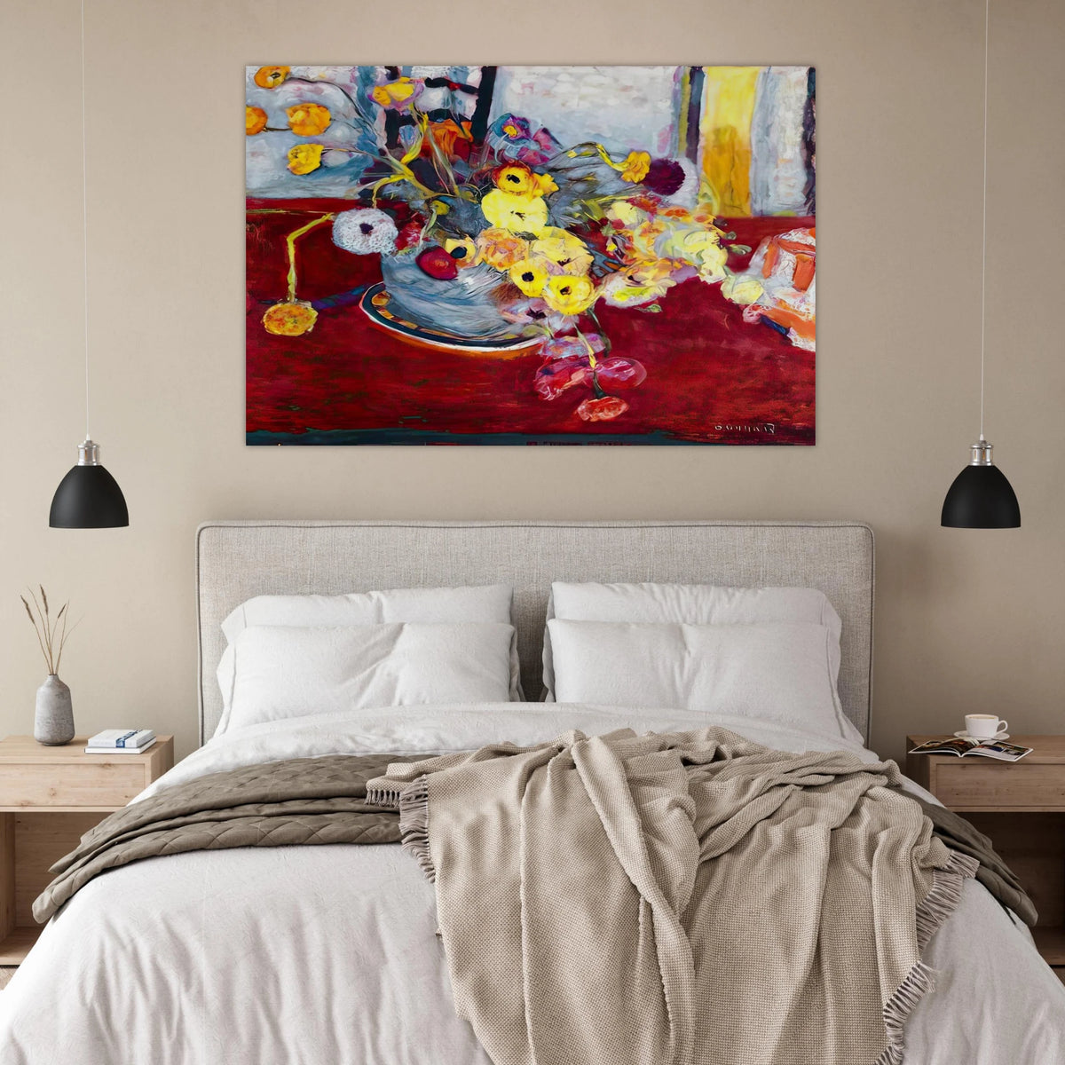 Flowers on a Red Carpet Poster | Pierre Bonnard Poster | Pierre Bonnard Shop