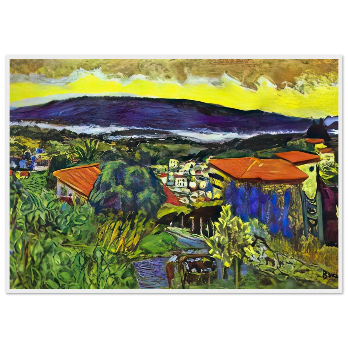 Red Roofs in Cannet Framed Poster | Pierre Bonnard Framed Prints Wall Art | Pierre Bonnard Shop
