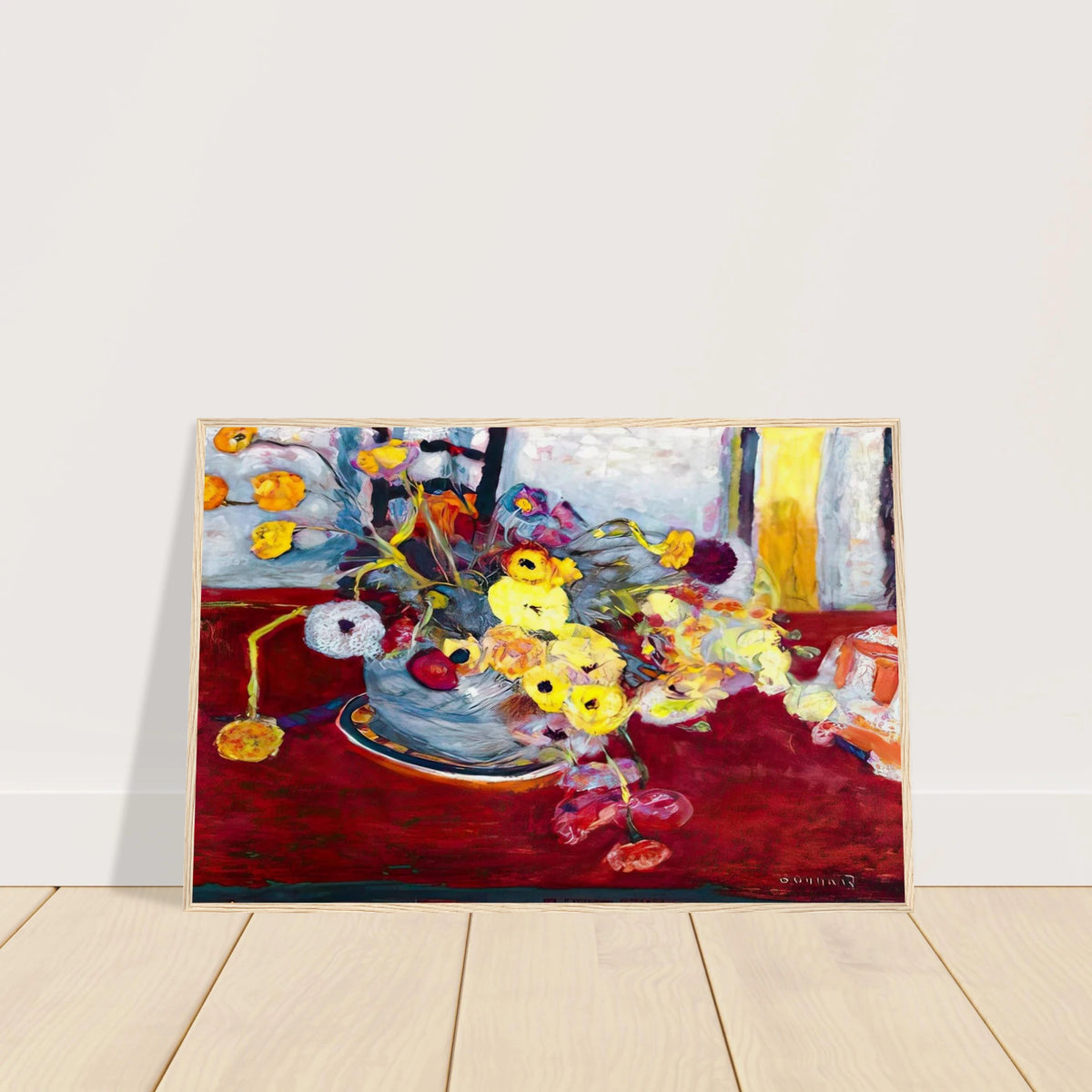 Flowers on a Red Carpet Framed Poster | Pierre Bonnard Framed Prints Wall Art | Pierre Bonnard Shop