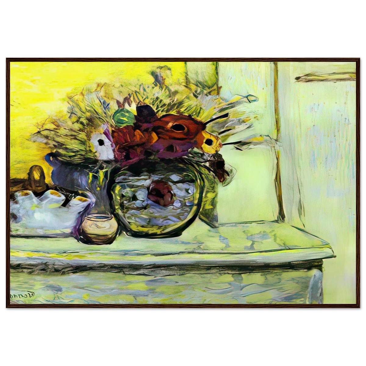 Vase with Anemonies and Empty Vase Framed Poster | Pierre Bonnard Framed Prints Wall Art | Pierre Bonnard Shop