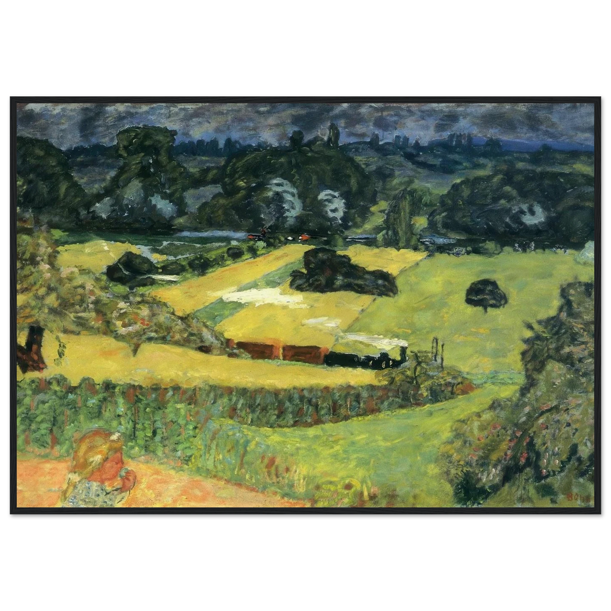 Landscape with freight train Framed Poster | Pierre Bonnard Framed Prints Wall Art | Pierre Bonnard Shop