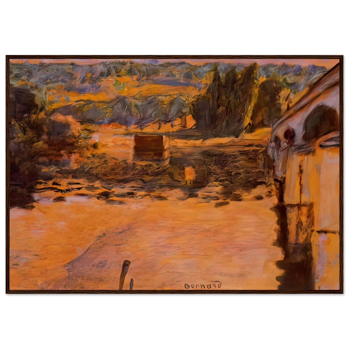 The Pont de Vernon Framed Poster | Pierre Bonnard Framed Prints Wall Art | Pierre Bonnard Shop