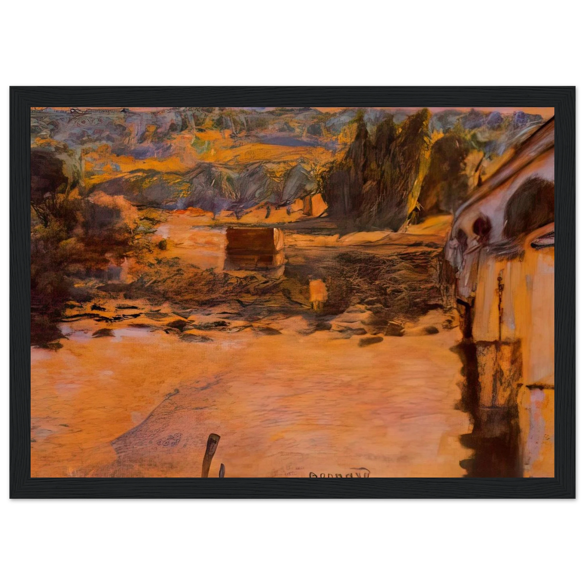 The Pont de Vernon Framed Poster | Pierre Bonnard Framed Prints Wall Art | Pierre Bonnard Shop