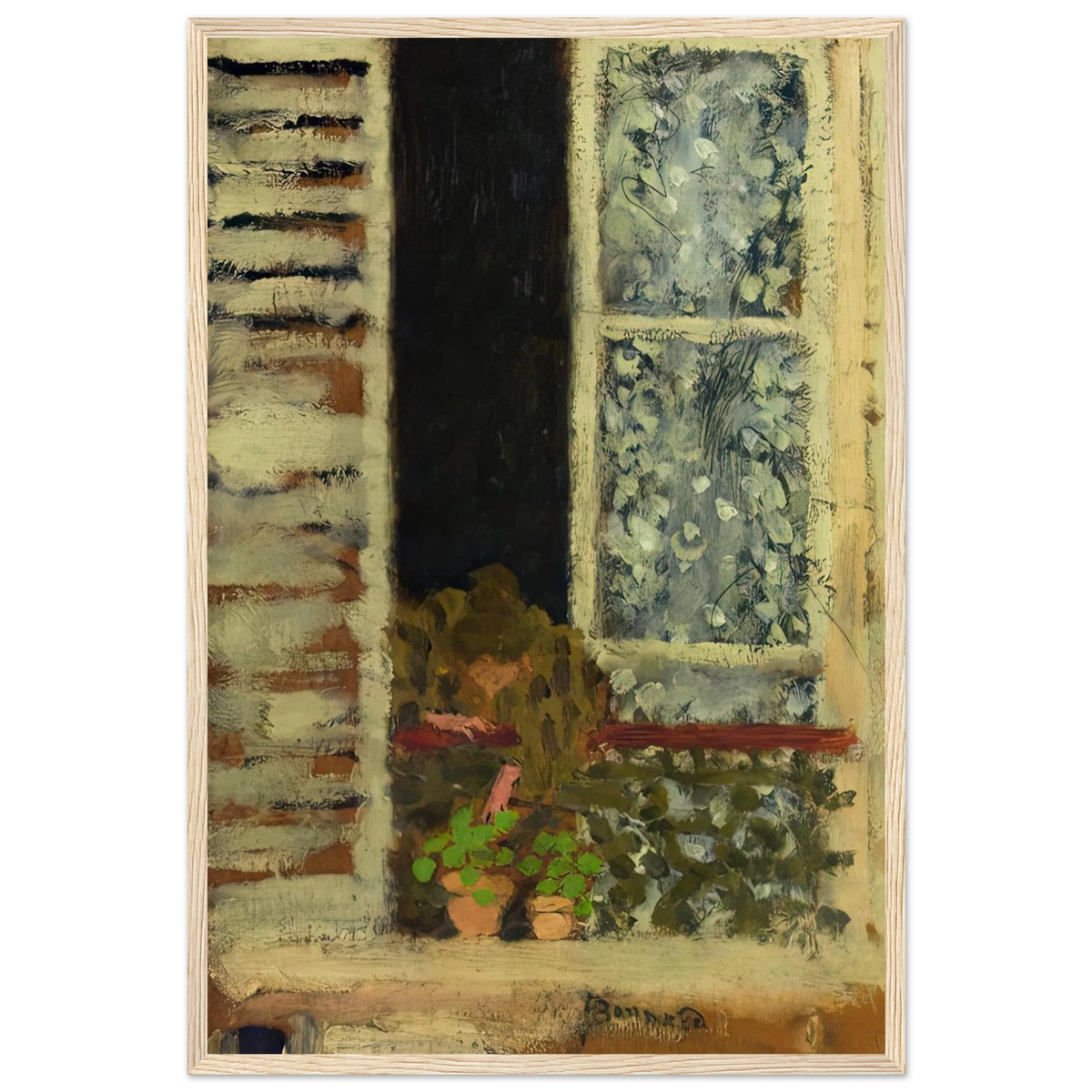 Woman at Her Window Framed Poster | Pierre Bonnard Framed Prints Wall Art | Pierre Bonnard Shop