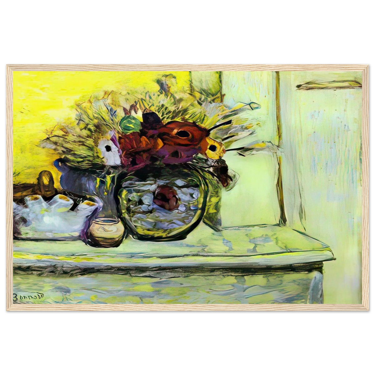 Vase with Anemonies and Empty Vase Framed Poster | Pierre Bonnard Framed Prints Wall Art | Pierre Bonnard Shop