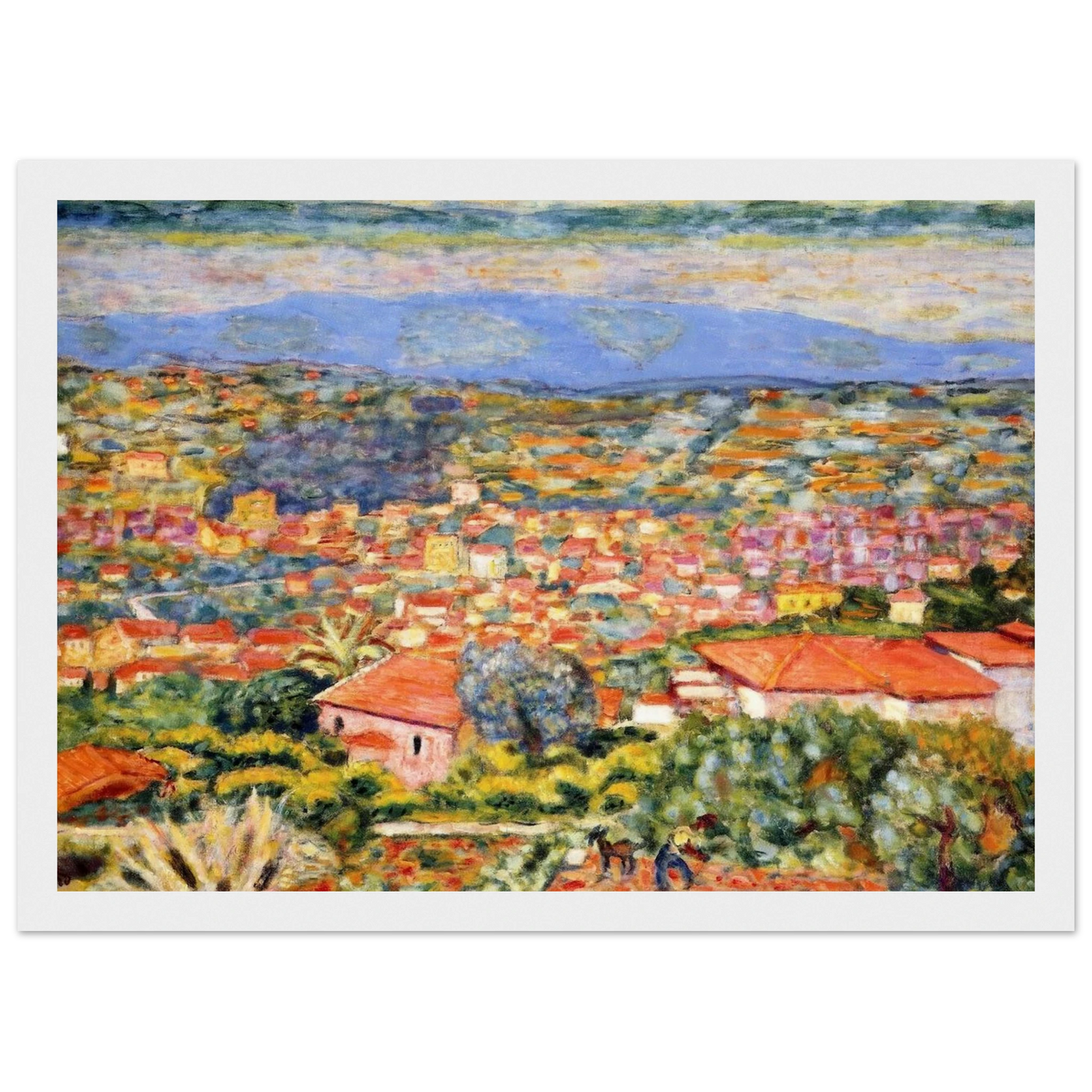 View of Le Cannet, Roofs Framed Poster | Pierre Bonnard Framed Prints Wall Art | Pierre Bonnard Shop