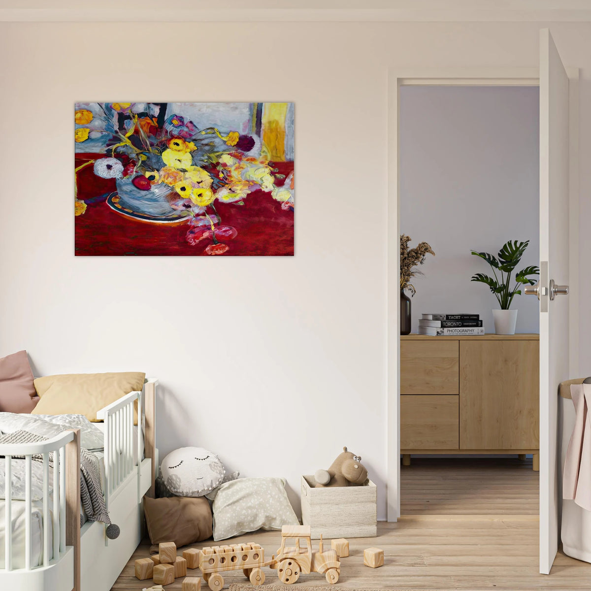 Flowers on a Red Carpet Canvas | Pierre Bonnard Canvas | Pierre Bonnard Shop