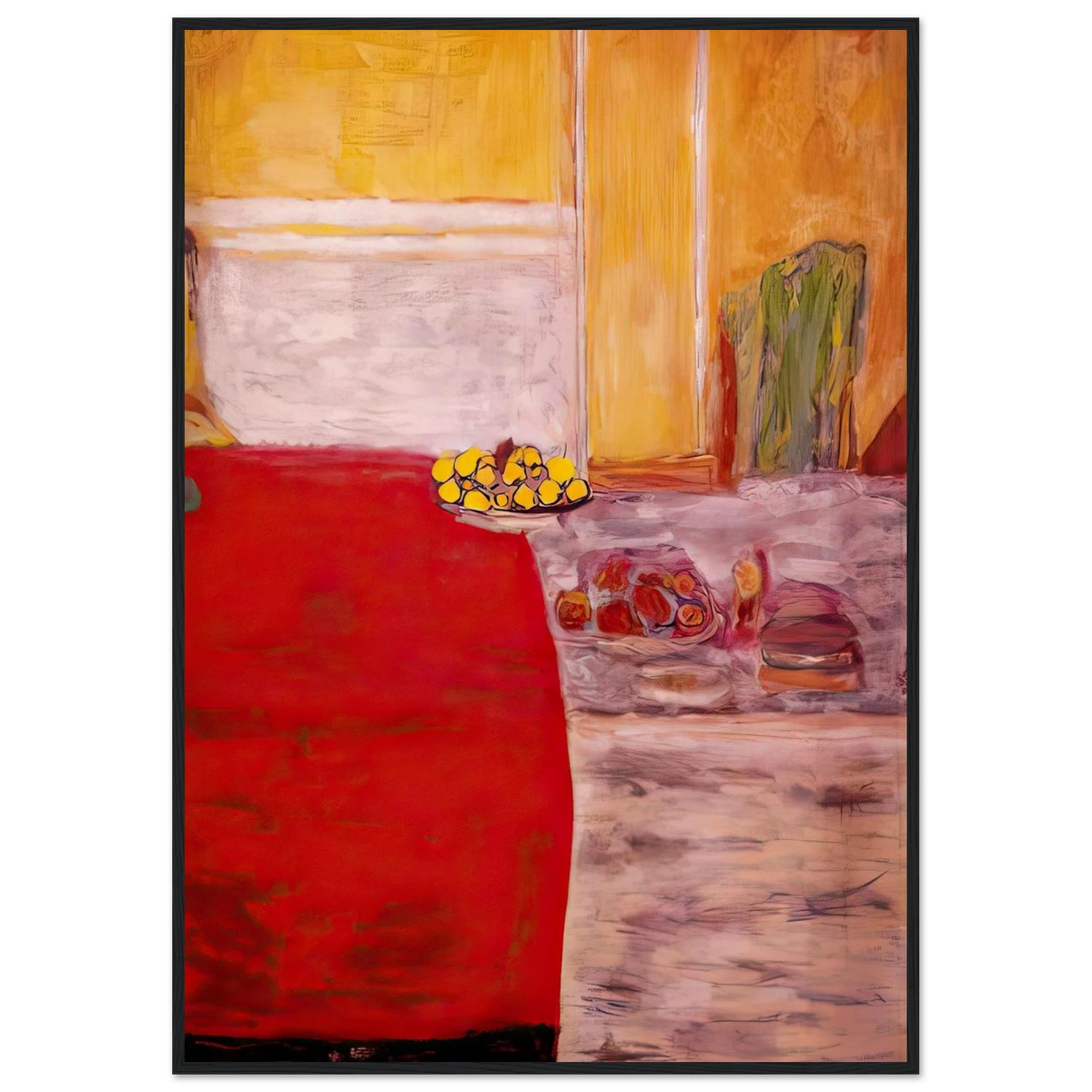 Fruit on the red carpet Framed Poster | Pierre Bonnard Framed Prints Wall Art | Pierre Bonnard Shop