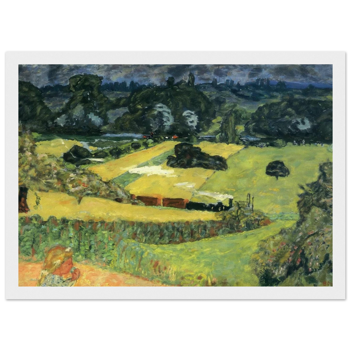 Landscape with freight train Framed Poster | Pierre Bonnard Framed Prints Wall Art | Pierre Bonnard Shop