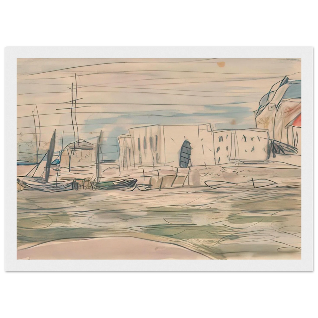 The Docks at Deauville Framed Poster | Pierre Bonnard Framed Prints Wall Art | Pierre Bonnard Shop