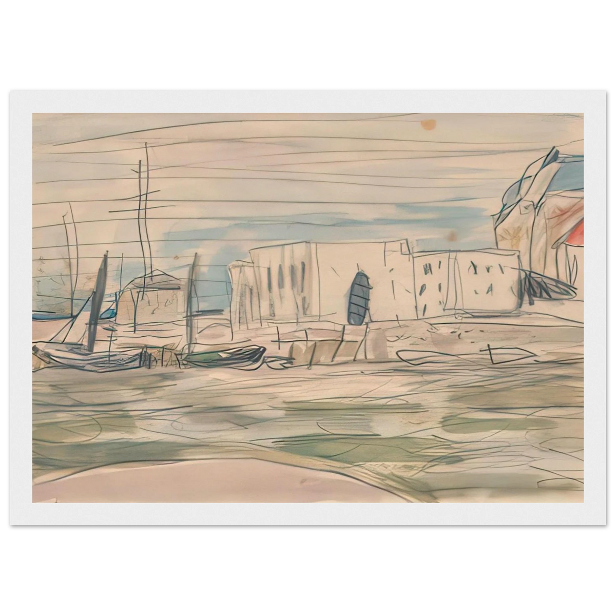 The Docks at Deauville Framed Poster | Pierre Bonnard Framed Prints Wall Art | Pierre Bonnard Shop