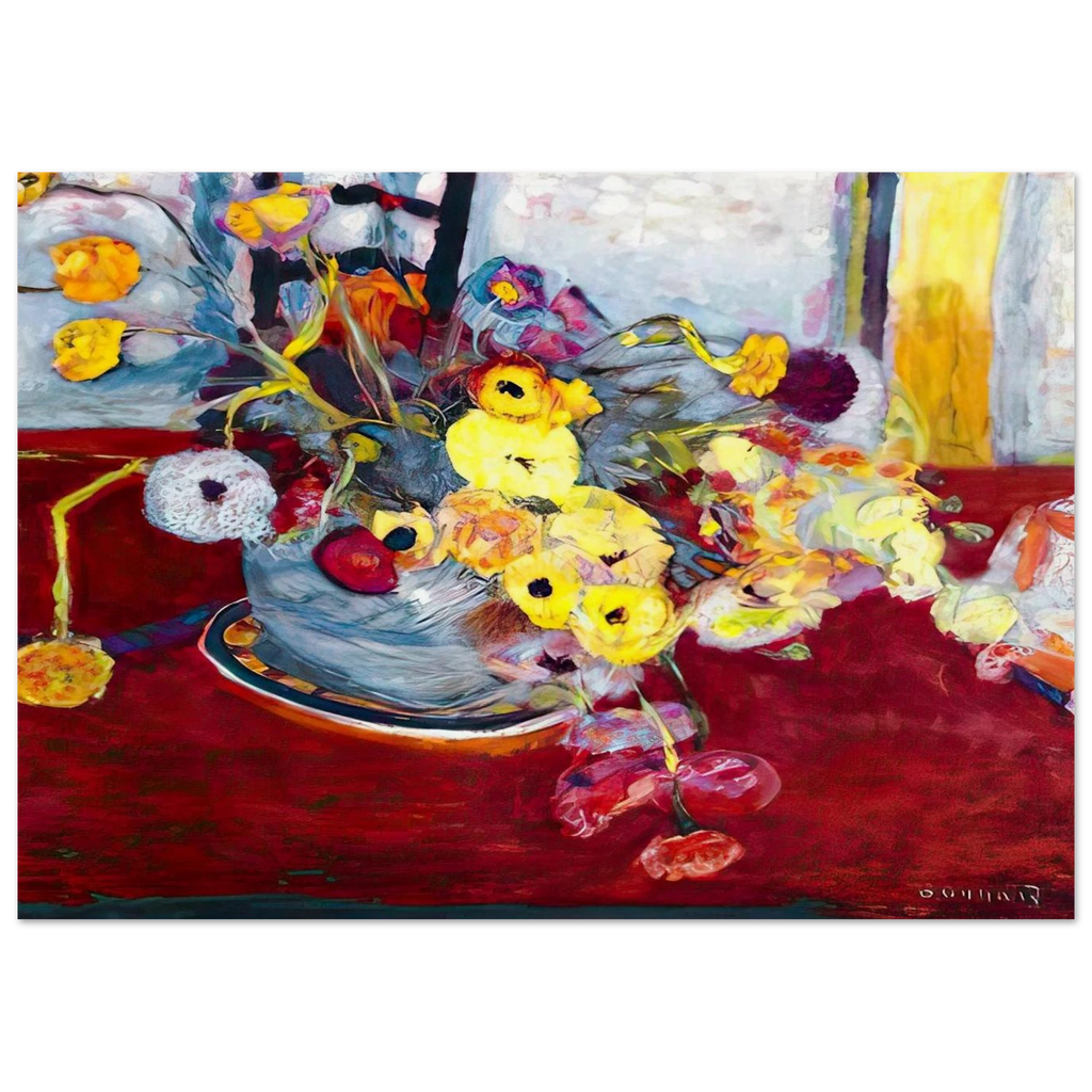 Flowers on a Red Carpet Poster | Pierre Bonnard Poster | Pierre Bonnard Shop