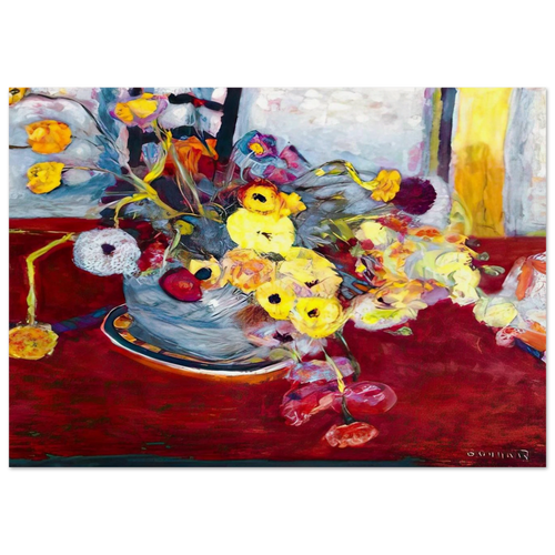 Flowers on a Red Carpet Poster | Pierre Bonnard Poster | Pierre Bonnard Shop