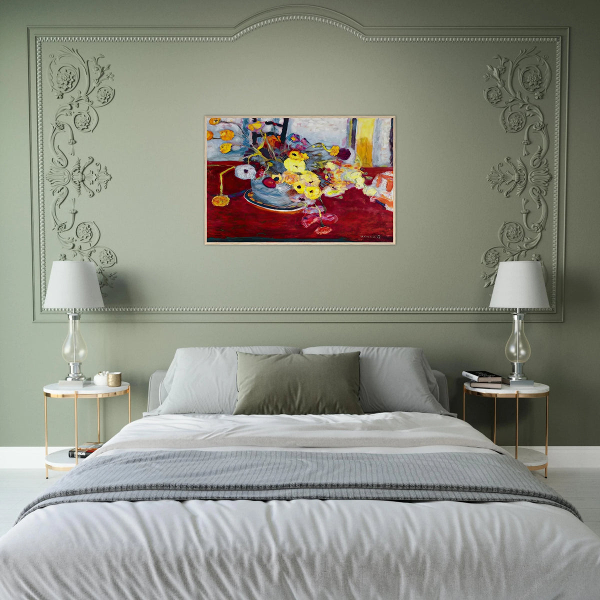 Flowers on a Red Carpet Framed Poster | Pierre Bonnard Framed Prints Wall Art | Pierre Bonnard Shop