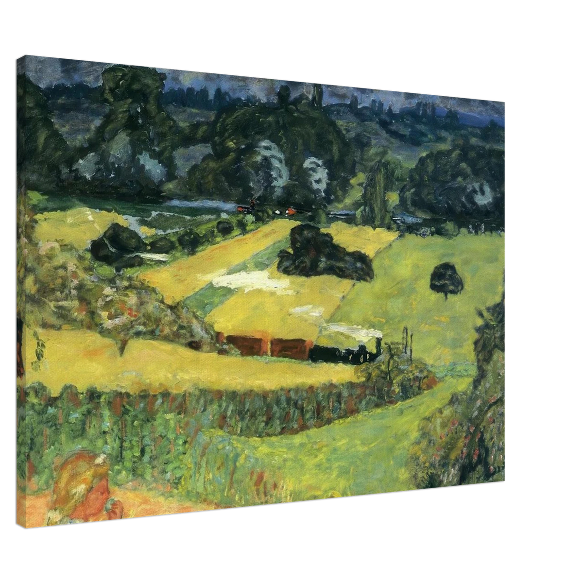 Landscape with freight train Canvas | Pierre Bonnard Canvas | Pierre Bonnard Shop