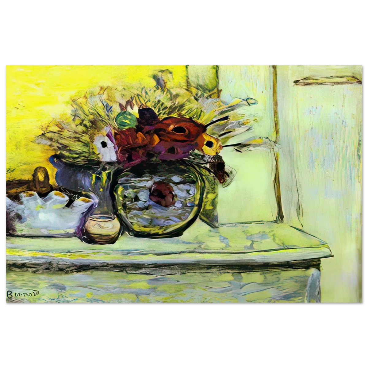 Vase with Anemonies and Empty Vase Poster | Pierre Bonnard Poster | Pierre Bonnard Shop