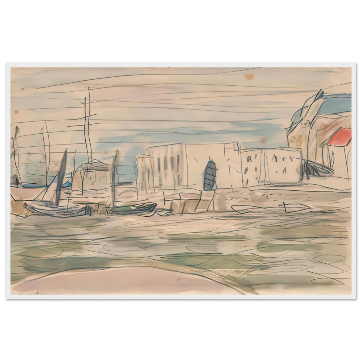 The Docks at Deauville Framed Poster | Pierre Bonnard Framed Prints Wall Art | Pierre Bonnard Shop
