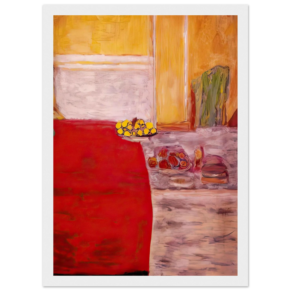 Fruit on the red carpet Framed Poster | Pierre Bonnard Framed Prints Wall Art | Pierre Bonnard Shop