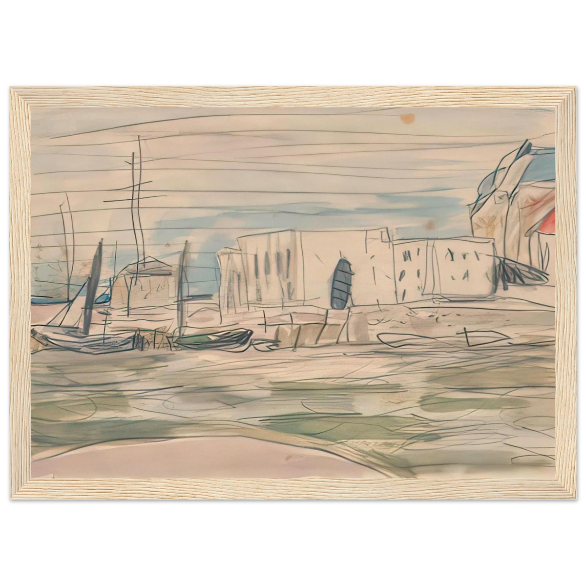 The Docks at Deauville Framed Poster | Pierre Bonnard Framed Prints Wall Art | Pierre Bonnard Shop