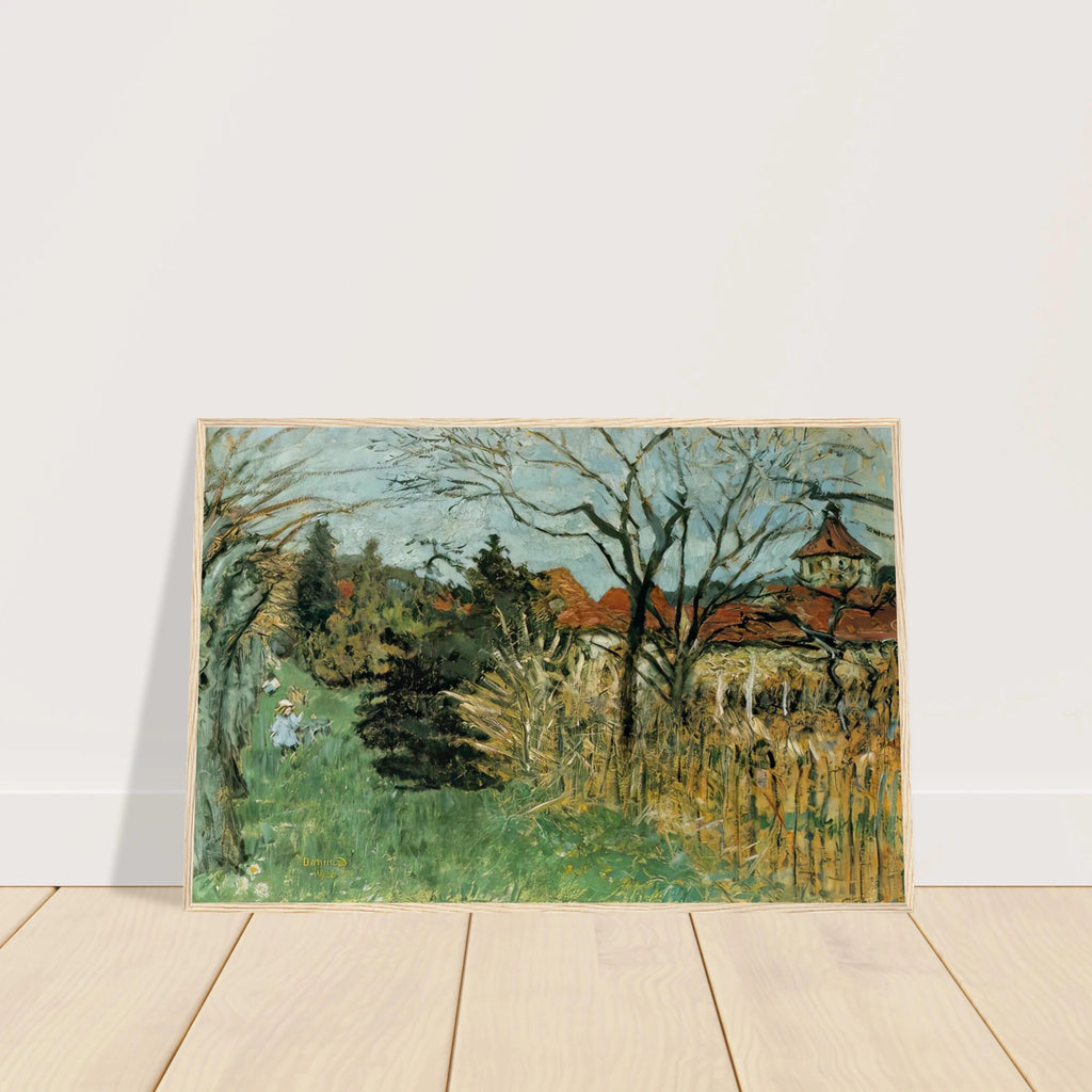 Girl with a Dog in the Park at Grand Lemps (also known as Dauphine) Framed Poster | Pierre Bonnard Framed Prints Wall Art | Pierre Bonnard Shop