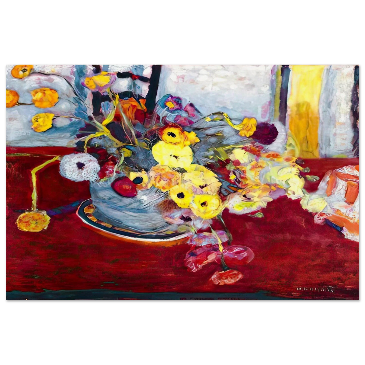Flowers on a Red Carpet Poster | Pierre Bonnard Poster | Pierre Bonnard Shop