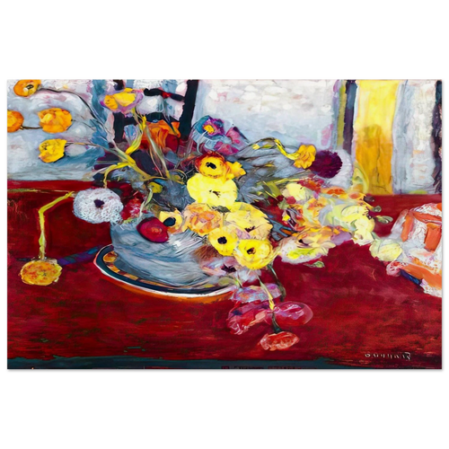 Flowers on a Red Carpet Poster | Pierre Bonnard Poster | Pierre Bonnard Shop