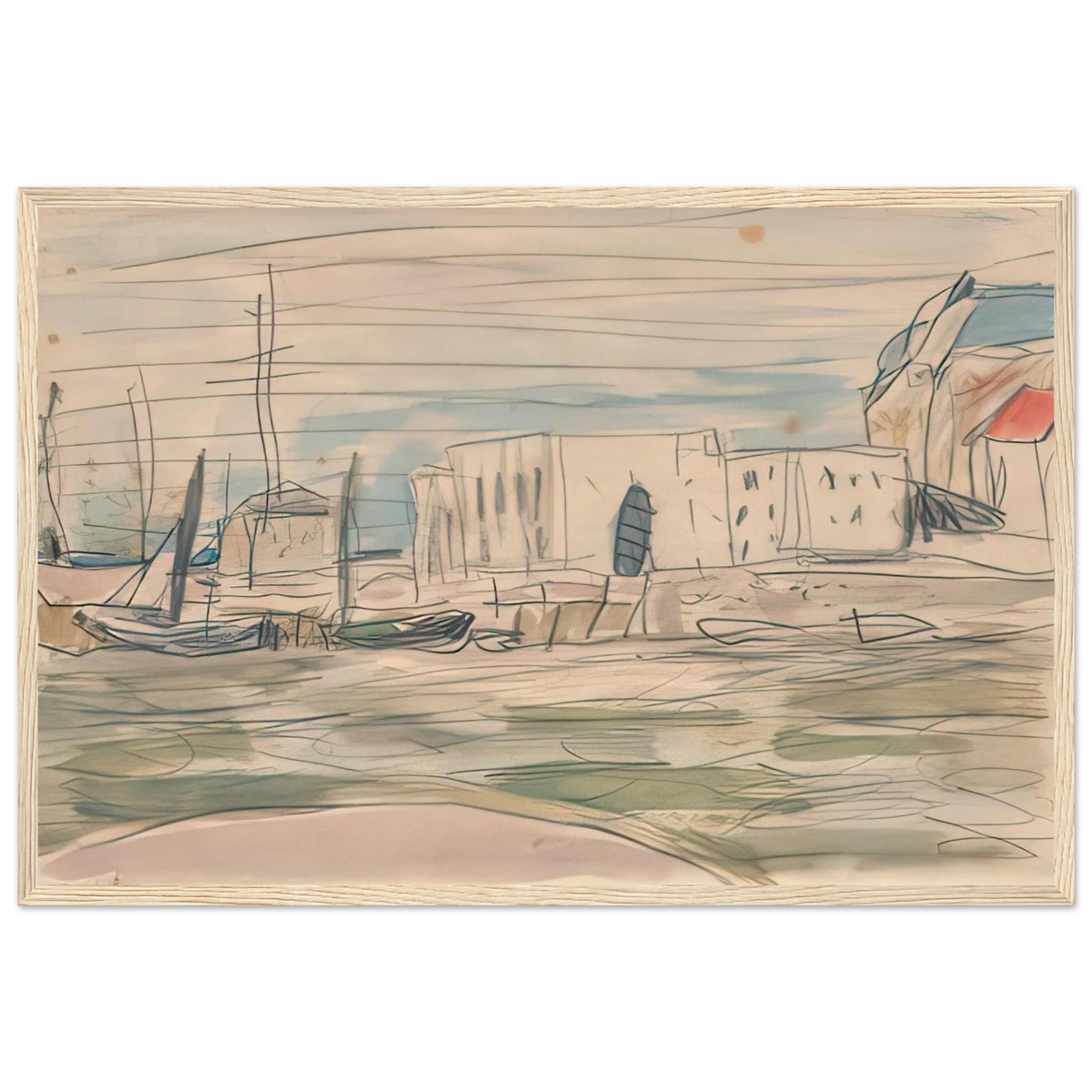 The Docks at Deauville Framed Poster | Pierre Bonnard Framed Prints Wall Art | Pierre Bonnard Shop