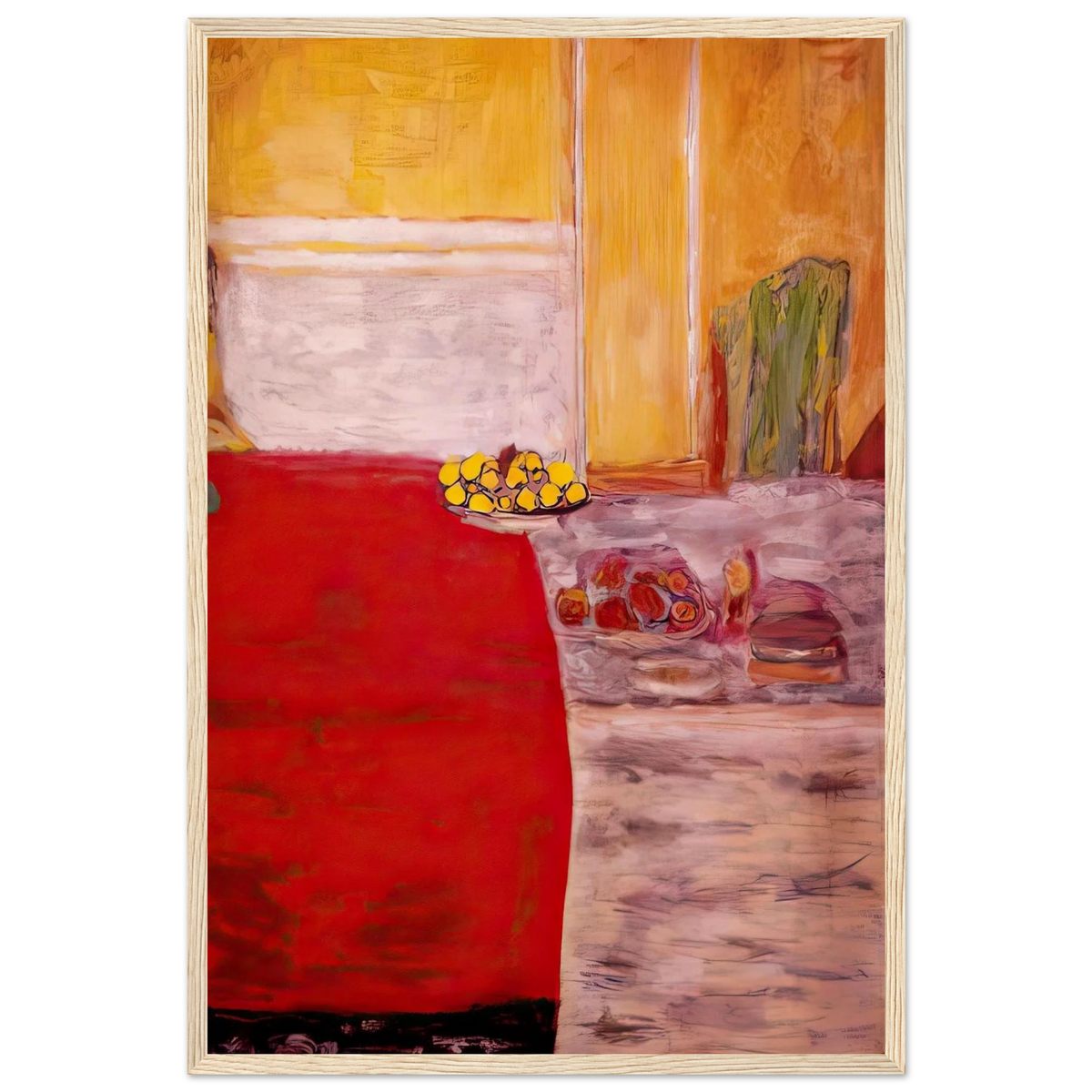 Fruit on the red carpet Framed Poster | Pierre Bonnard Framed Prints Wall Art | Pierre Bonnard Shop