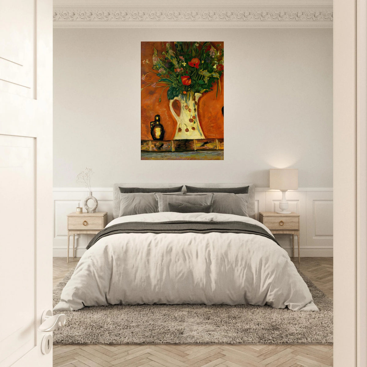 Flowers on a Mantlepiece Canvas | Pierre Bonnard Canvas | Pierre Bonnard Shop