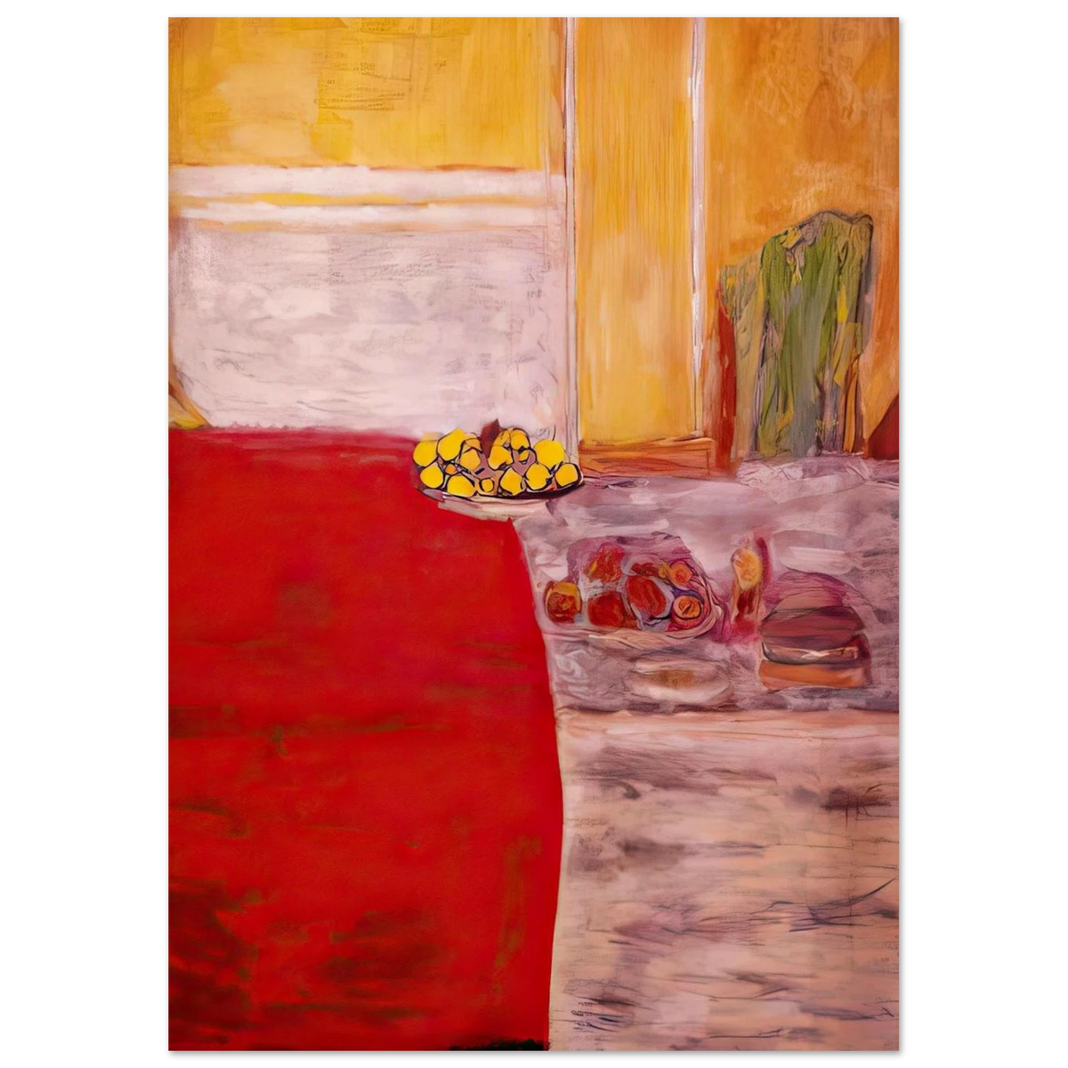 Fruit on the red carpet Poster | Pierre Bonnard Poster | Pierre Bonnard Shop