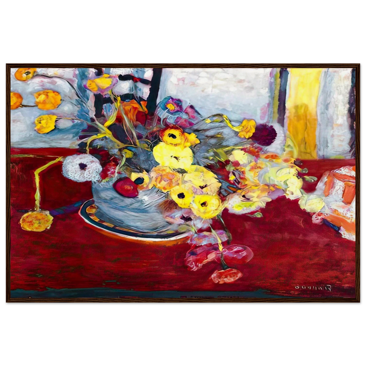 Flowers on a Red Carpet Framed Poster | Pierre Bonnard Framed Prints Wall Art | Pierre Bonnard Shop