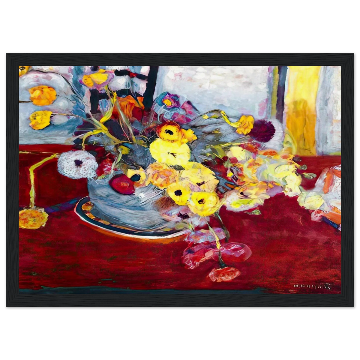 Flowers on a Red Carpet Framed Poster | Pierre Bonnard Framed Prints Wall Art | Pierre Bonnard Shop