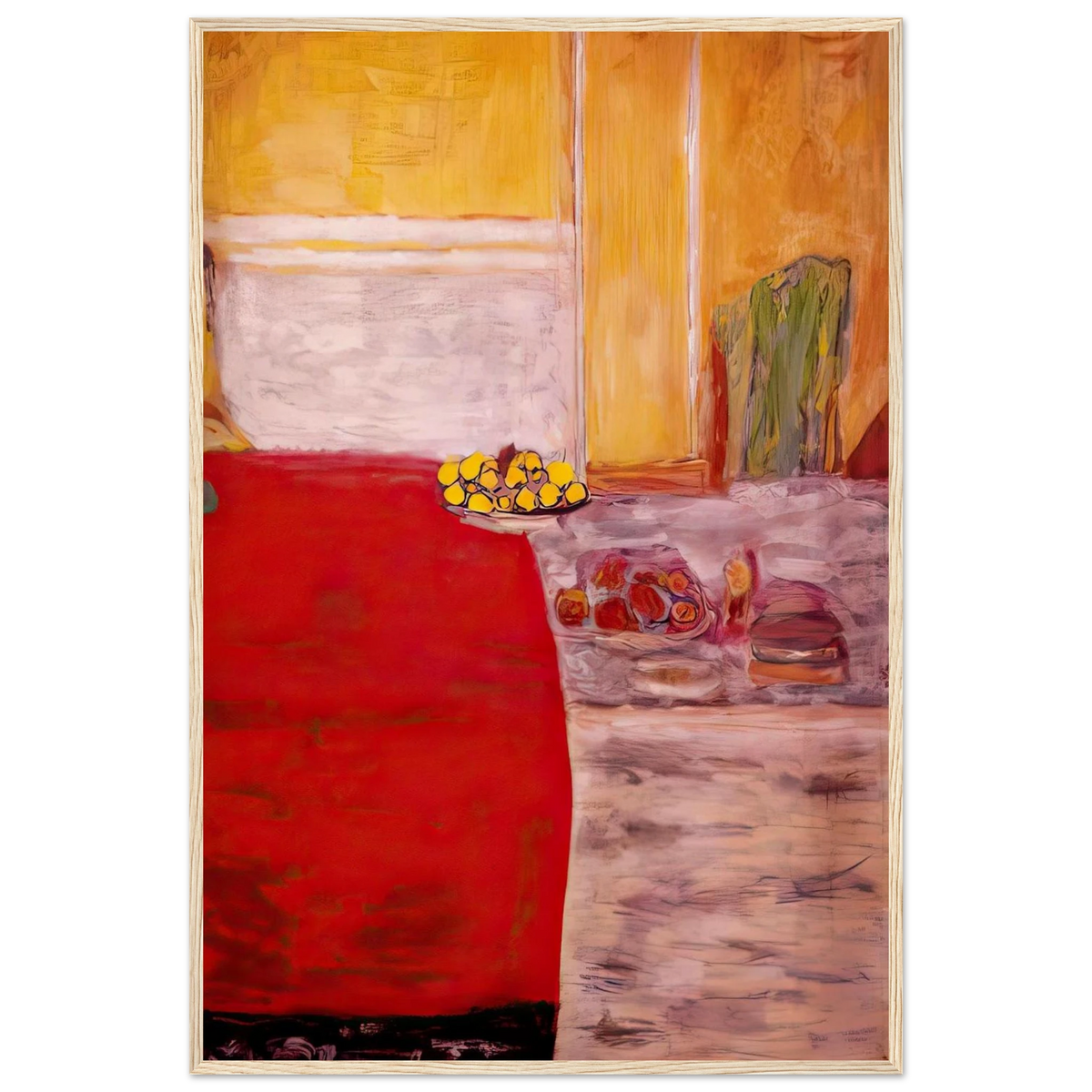 Fruit on the red carpet Framed Poster | Pierre Bonnard Framed Prints Wall Art | Pierre Bonnard Shop