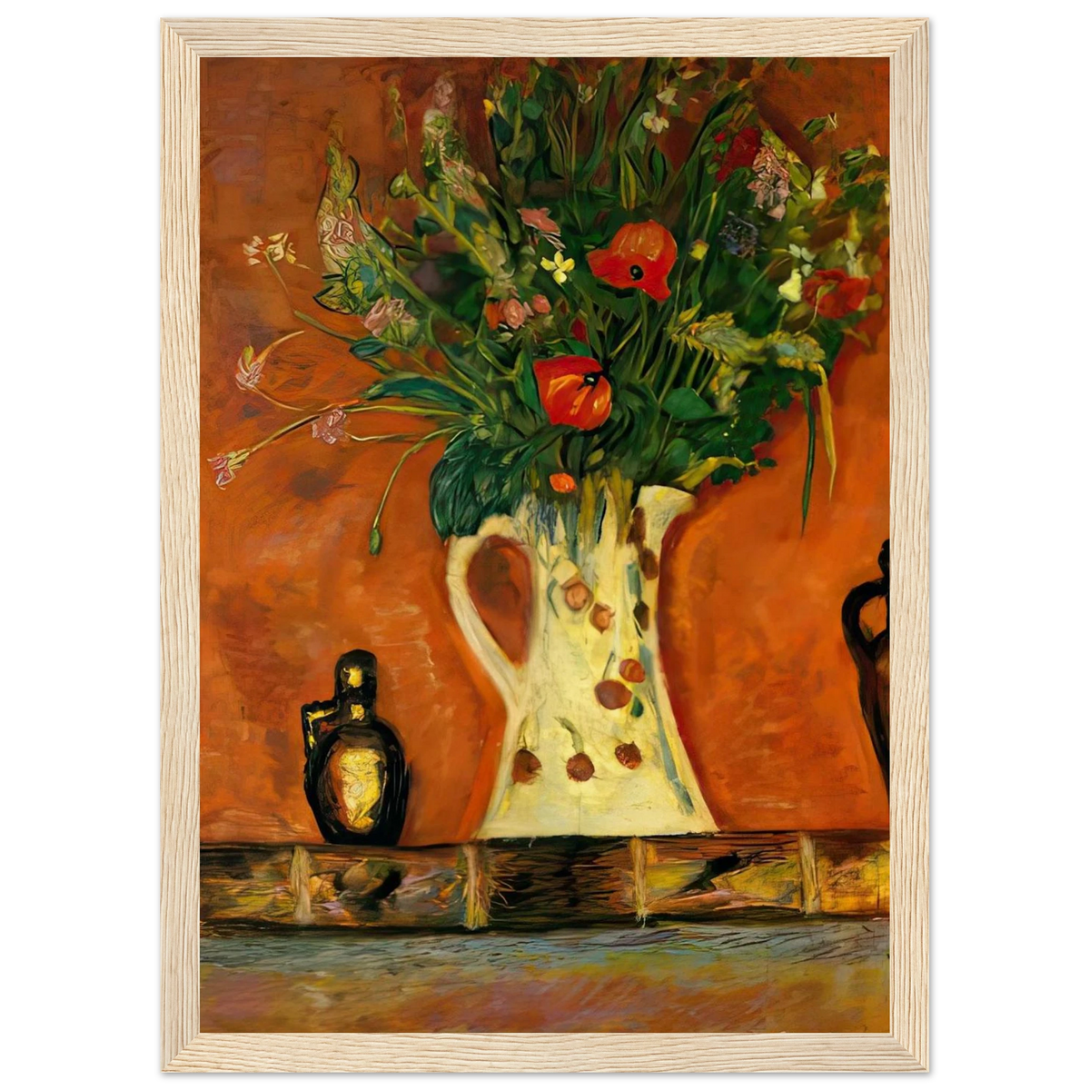 Flowers on a Mantlepiece Framed Poster | Pierre Bonnard Framed Prints Wall Art | Pierre Bonnard Shop