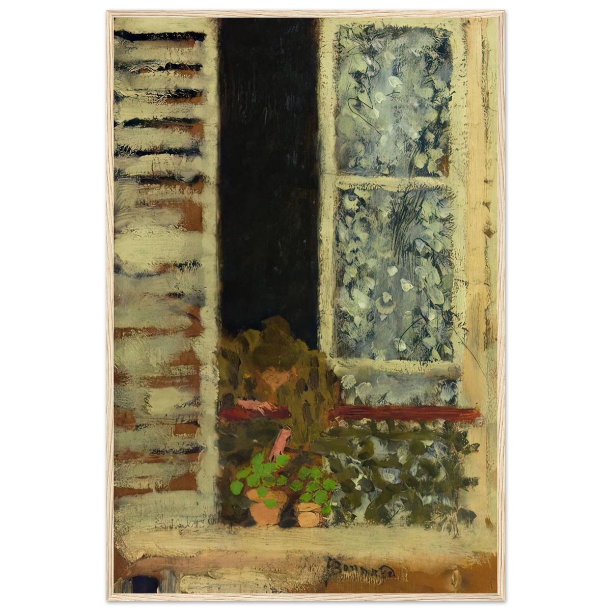 Woman at Her Window Framed Poster | Pierre Bonnard Framed Prints Wall Art | Pierre Bonnard Shop