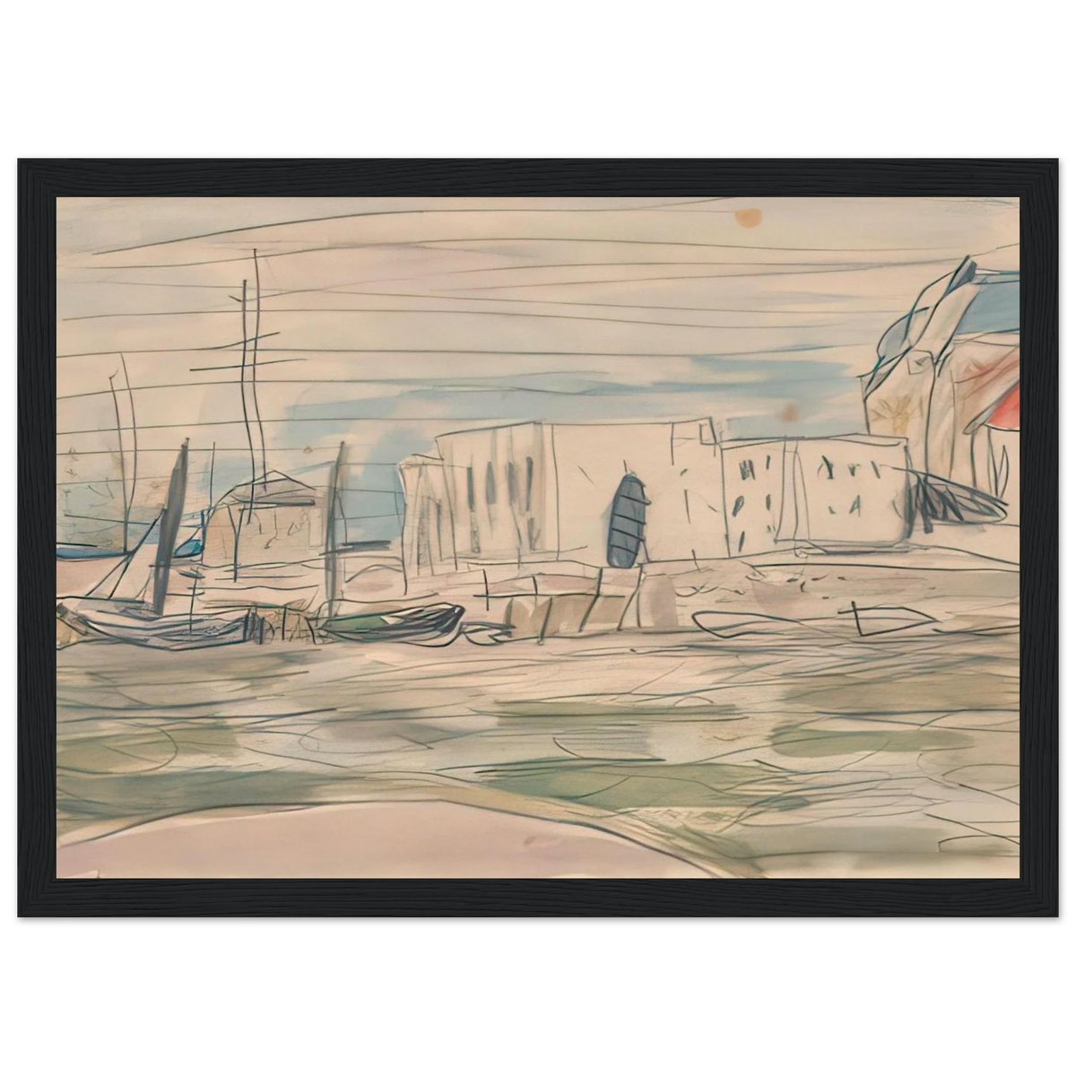 The Docks at Deauville Framed Poster | Pierre Bonnard Framed Prints Wall Art | Pierre Bonnard Shop
