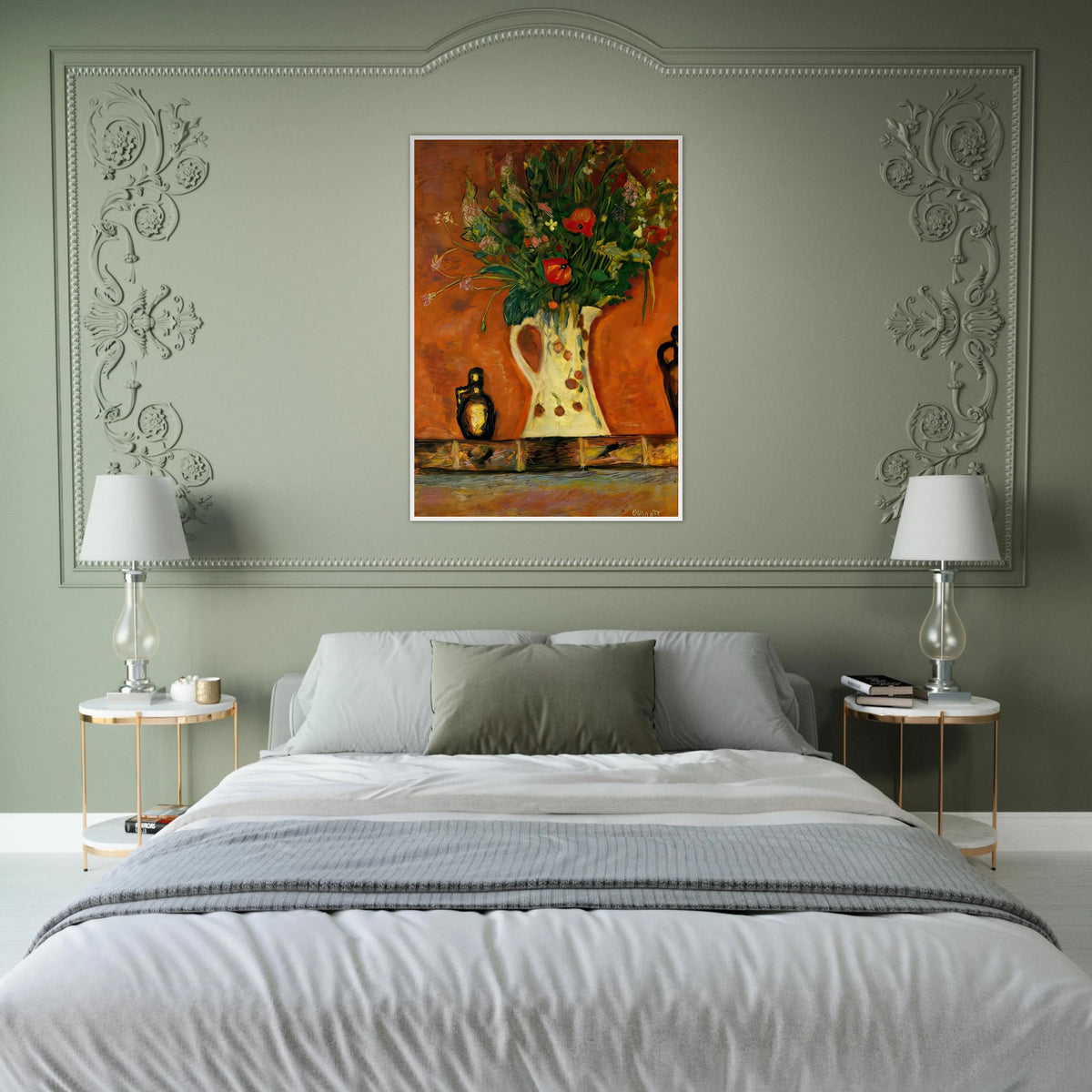 Flowers on a Mantlepiece Framed Poster | Pierre Bonnard Framed Prints Wall Art | Pierre Bonnard Shop