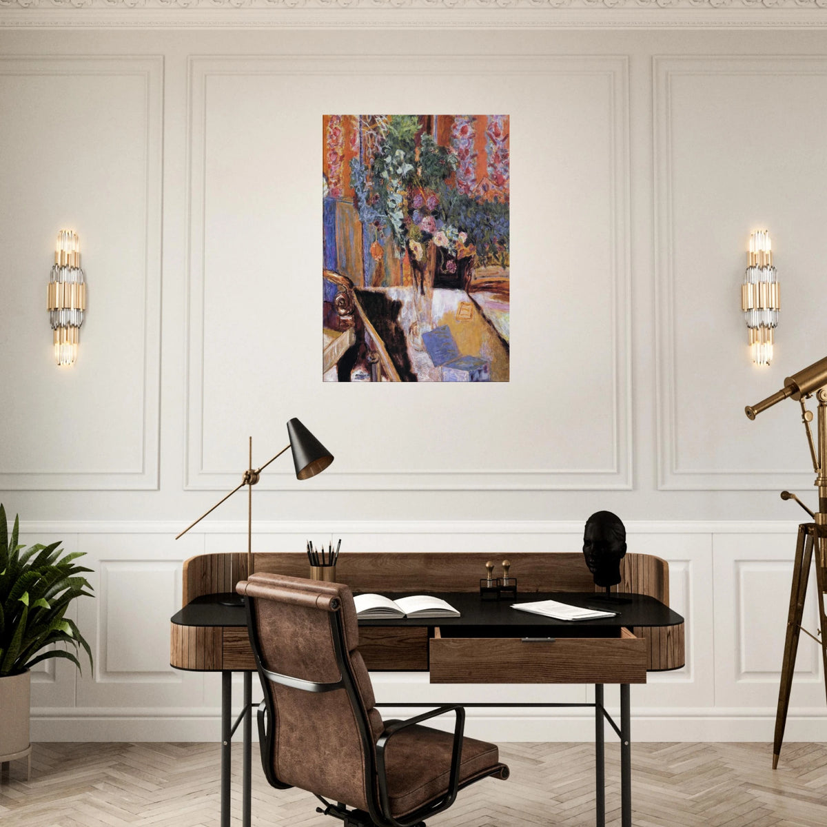 Interior with Flowers Canvas | Pierre Bonnard Canvas | Pierre Bonnard Shop