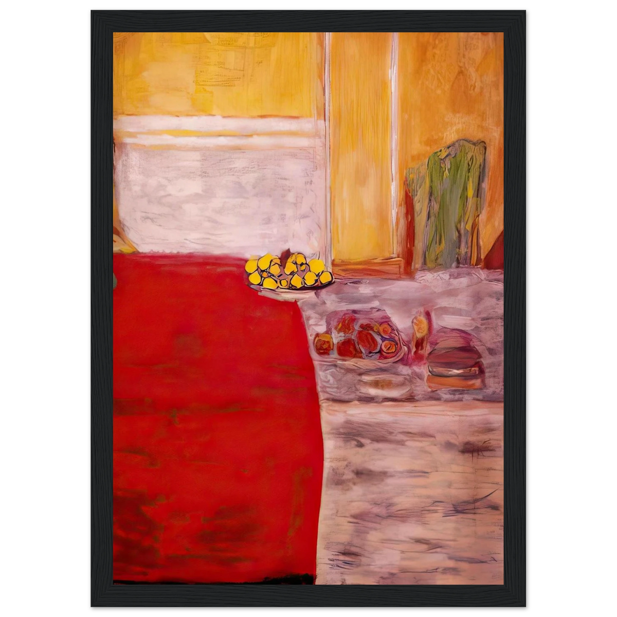 Fruit on the red carpet Framed Poster | Pierre Bonnard Framed Prints Wall Art | Pierre Bonnard Shop