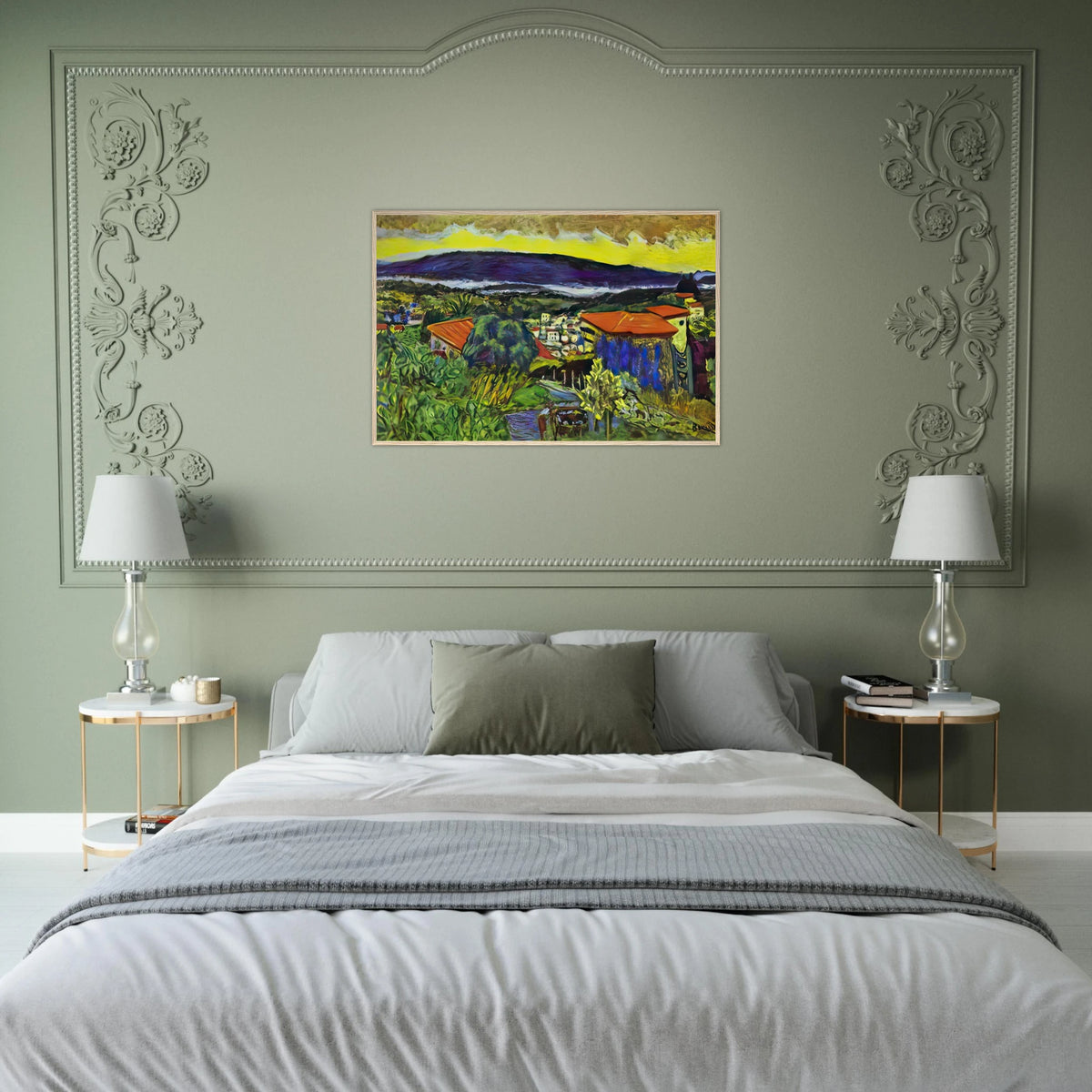 Red Roofs in Cannet Framed Poster | Pierre Bonnard Framed Prints Wall Art | Pierre Bonnard Shop