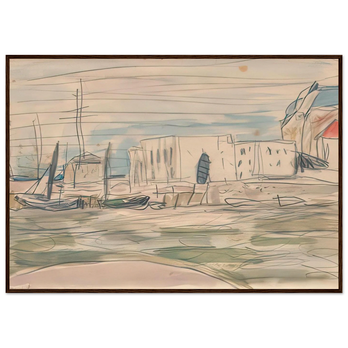The Docks at Deauville Framed Poster | Pierre Bonnard Framed Prints Wall Art | Pierre Bonnard Shop