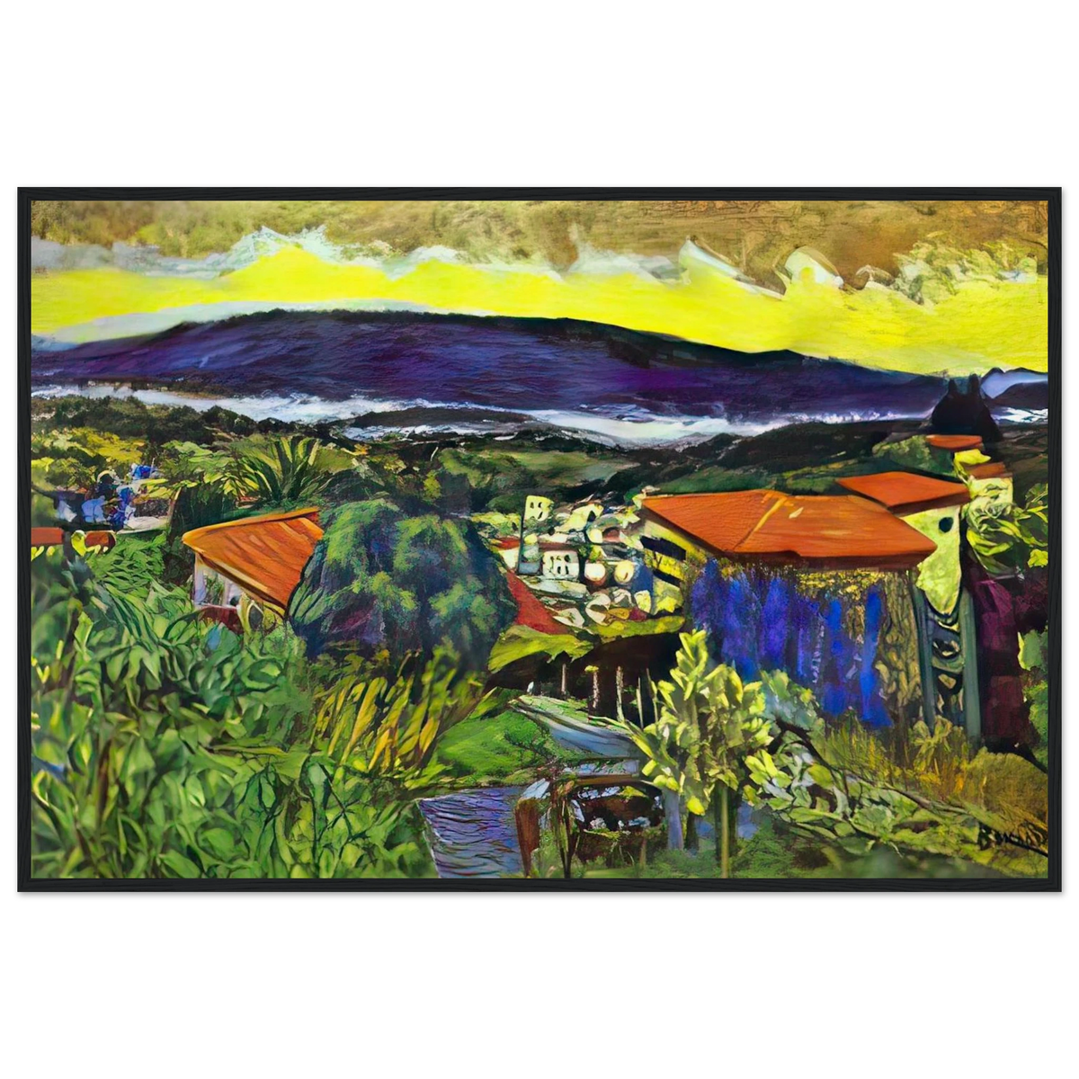Red Roofs in Cannet Framed Poster | Pierre Bonnard Framed Prints Wall Art | Pierre Bonnard Shop