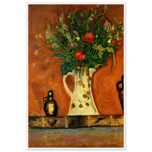 Flowers on a Mantlepiece Framed Poster | Pierre Bonnard Framed Prints Wall Art | Pierre Bonnard Shop