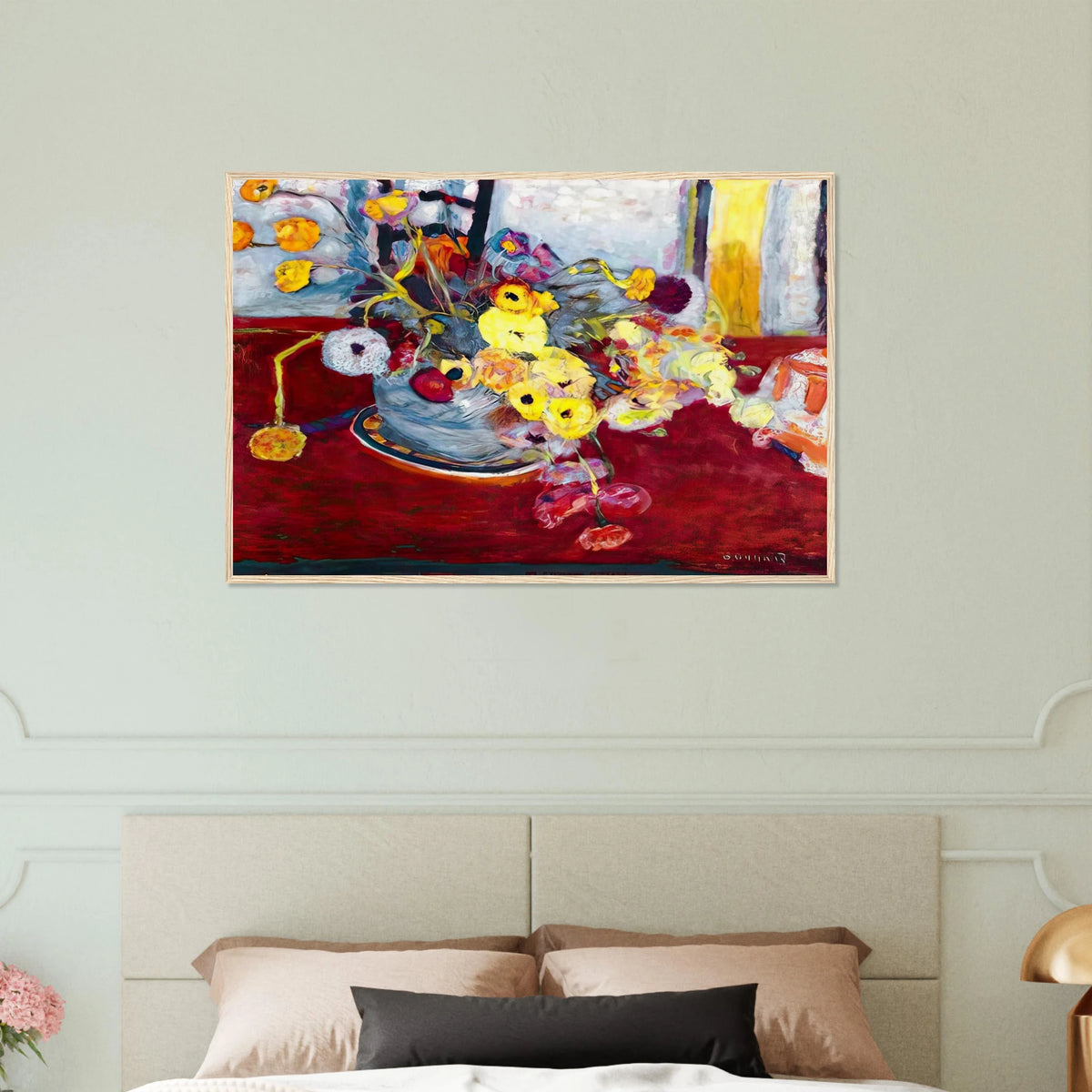 Flowers on a Red Carpet Framed Poster | Pierre Bonnard Framed Prints Wall Art | Pierre Bonnard Shop