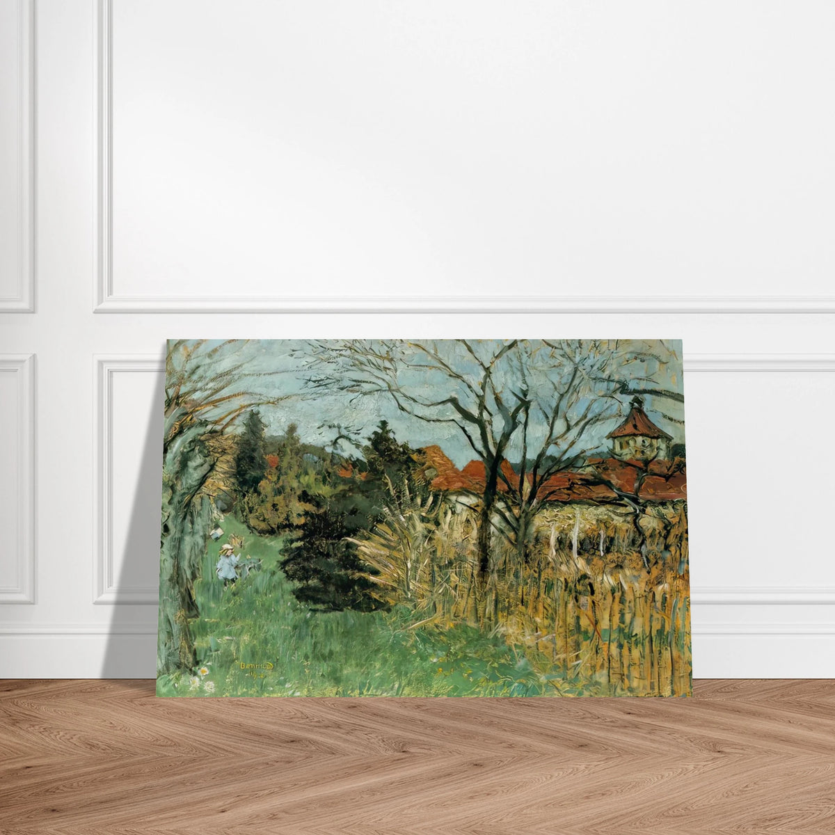 Girl with a Dog in the Park at Grand Lemps (also known as Dauphine) Poster | Pierre Bonnard Poster | Pierre Bonnard Shop