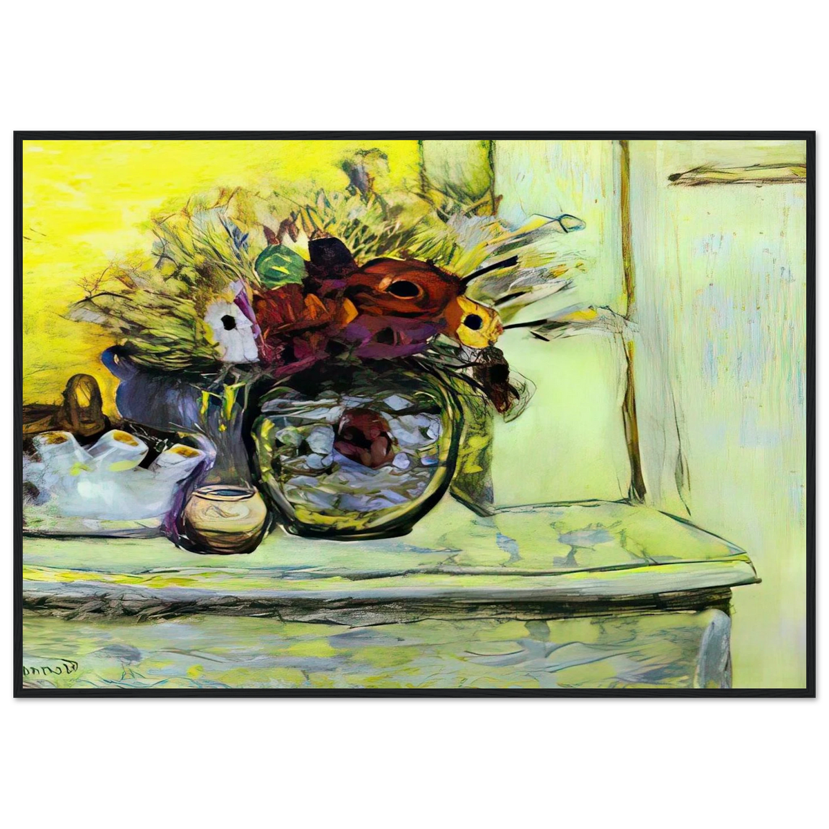 Vase with Anemonies and Empty Vase Framed Poster | Pierre Bonnard Framed Prints Wall Art | Pierre Bonnard Shop